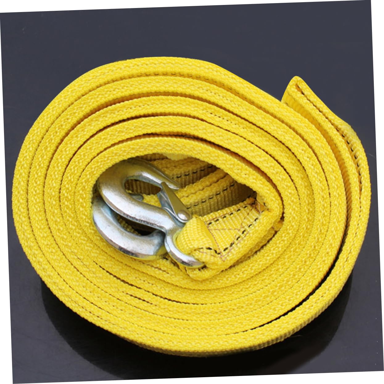 Cinghia Traino Ganci Metallici Solidi, Nylon, per Veicoli | Recupero D'emergenza per Auto e Camion, Flessibile, Facile da Riporre, Buona Forza di Tiro