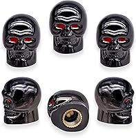 Vista 22 de 4 piezas de tapas de válvula de neumático estilo Cobra, forma de cabeza de serpiente, tapas universales de válvula de neumático con núcleo de cobre