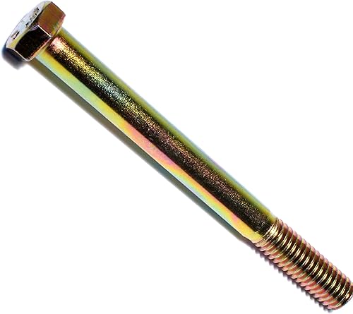 Miniatura 14 de 014973253592 Tornillos hexagonales gruesos de grado 8, 1/2-13 x 4, pieza-4, amarillo