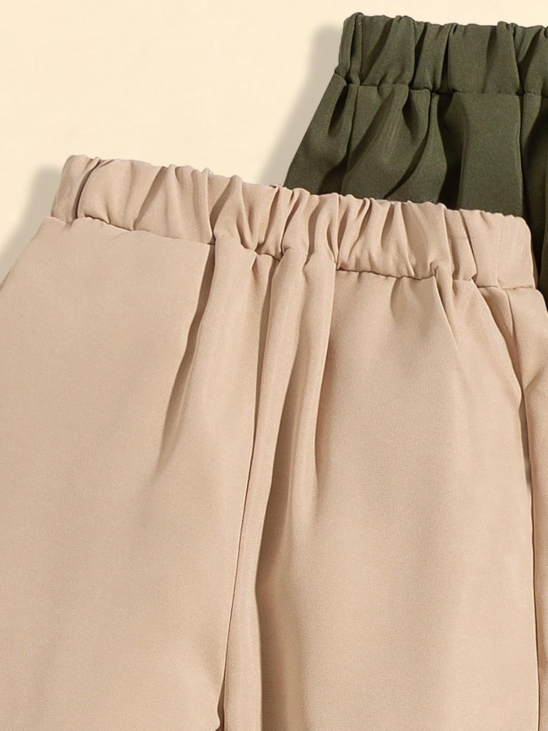 Girls Cargo Pants Elastic Waist Baggy Joggers Sweatpants Loose Casual Trousers with Pockets for Girl 7-14 Years - Image 4