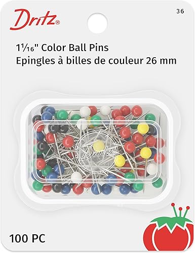 Dritz 36 pines de bolas de color, 1-116 pulgadas (100 unidades)