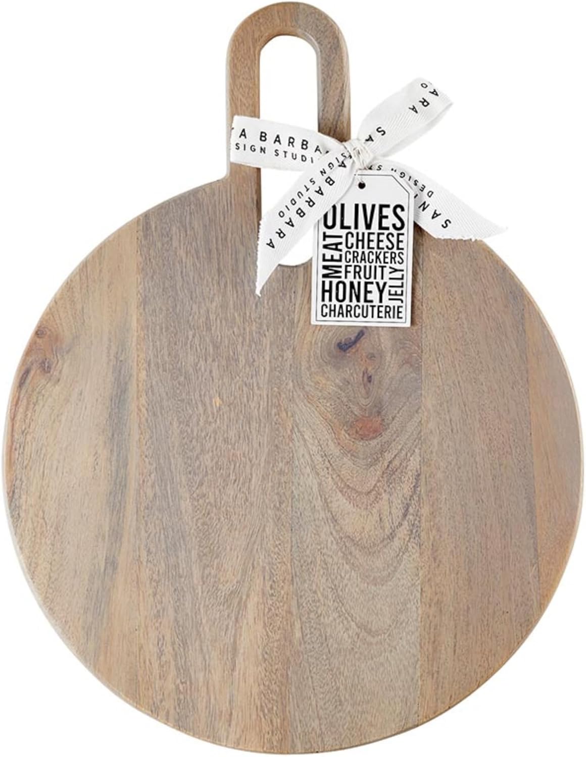 Santa Barbara Design Studio Mango Wood Charcuterie Boards Cheese Board Round Cutting Board, Medium, Natural