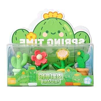 サボテン消しゴム Amazon | Adam Victor クリエイティブサボテン消しゴム - 8種類