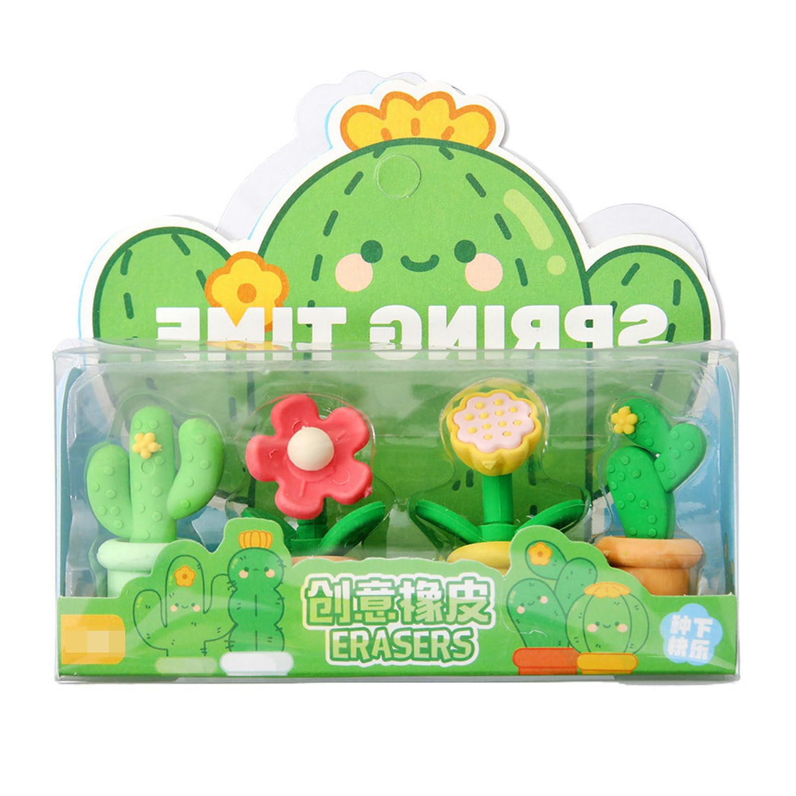 Amazon.co.jp: 多肉植物の鉢植え型消しゴム、かわいいサボテン