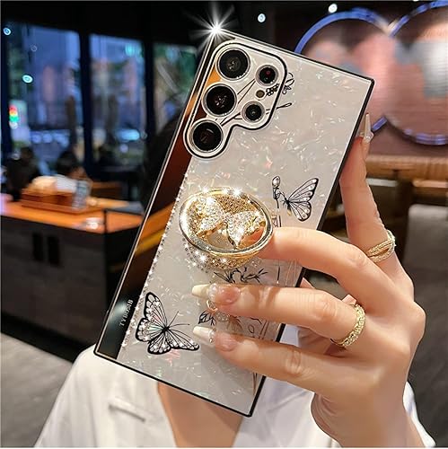 Miniatura 9 de Funda para Samsung Galaxy A32 5G (no compatible con A32 4G) para mujeres y niñas, diseño de lujo, bonito diseño de diamantes de imitación de