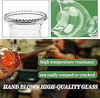 Vista 6 de Lámpara de aceite de repuesto para chimenea, pantalla de vidrio transparente para lámpara de huracán (estilo ondulado) para lámparas de queroseno