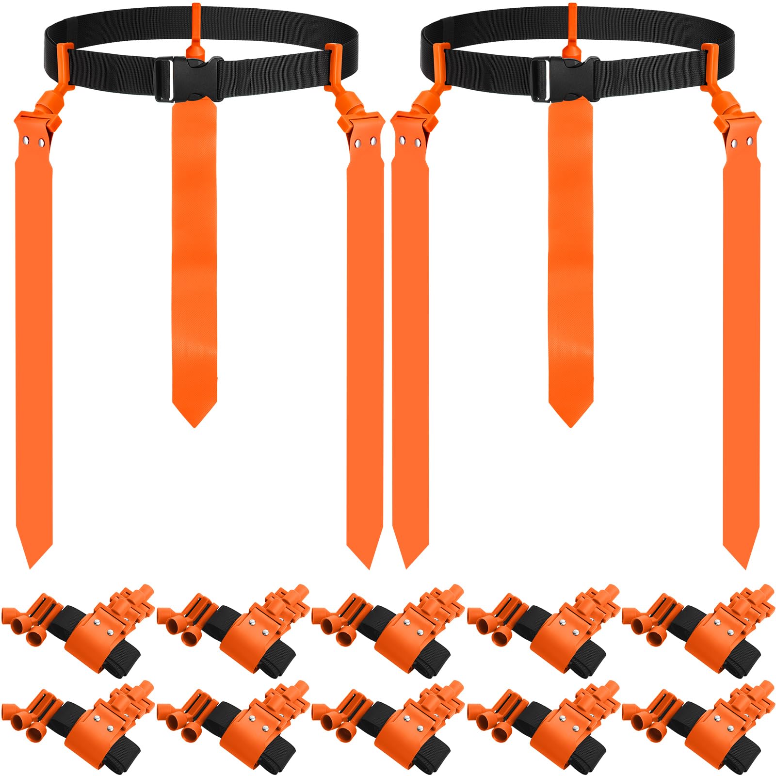 Hungdao 10/12 Players Flag Football Belts and Flags