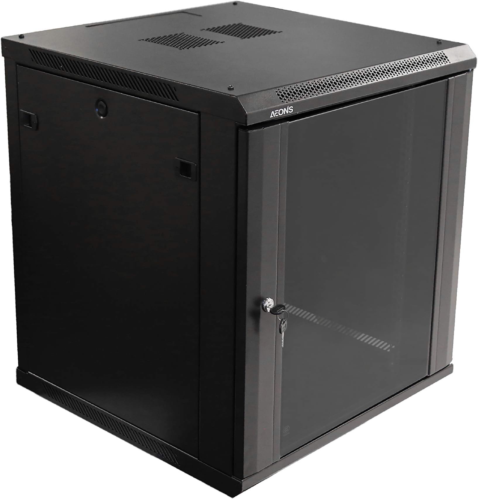 12U Professional Wall Mount Server Cabinet Enclosure 19-Inch Server Network Rack Black - NetMax