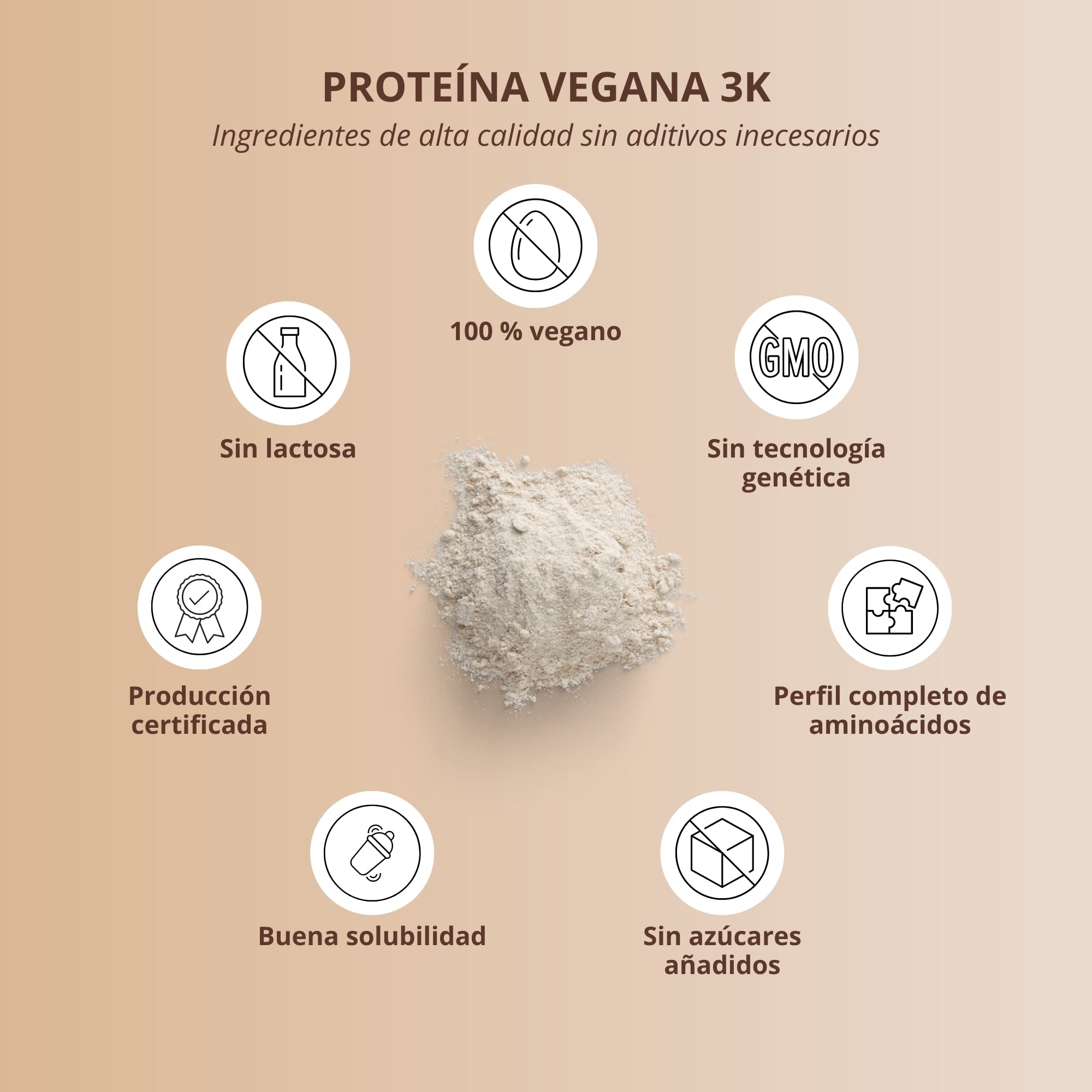 Nutri + Vegan Protein Powder Sabor a Coco y Almendra - 1000g 81% de Proteínas Origen Vegetal - Baja en Carbohidratos 3k para Batidos