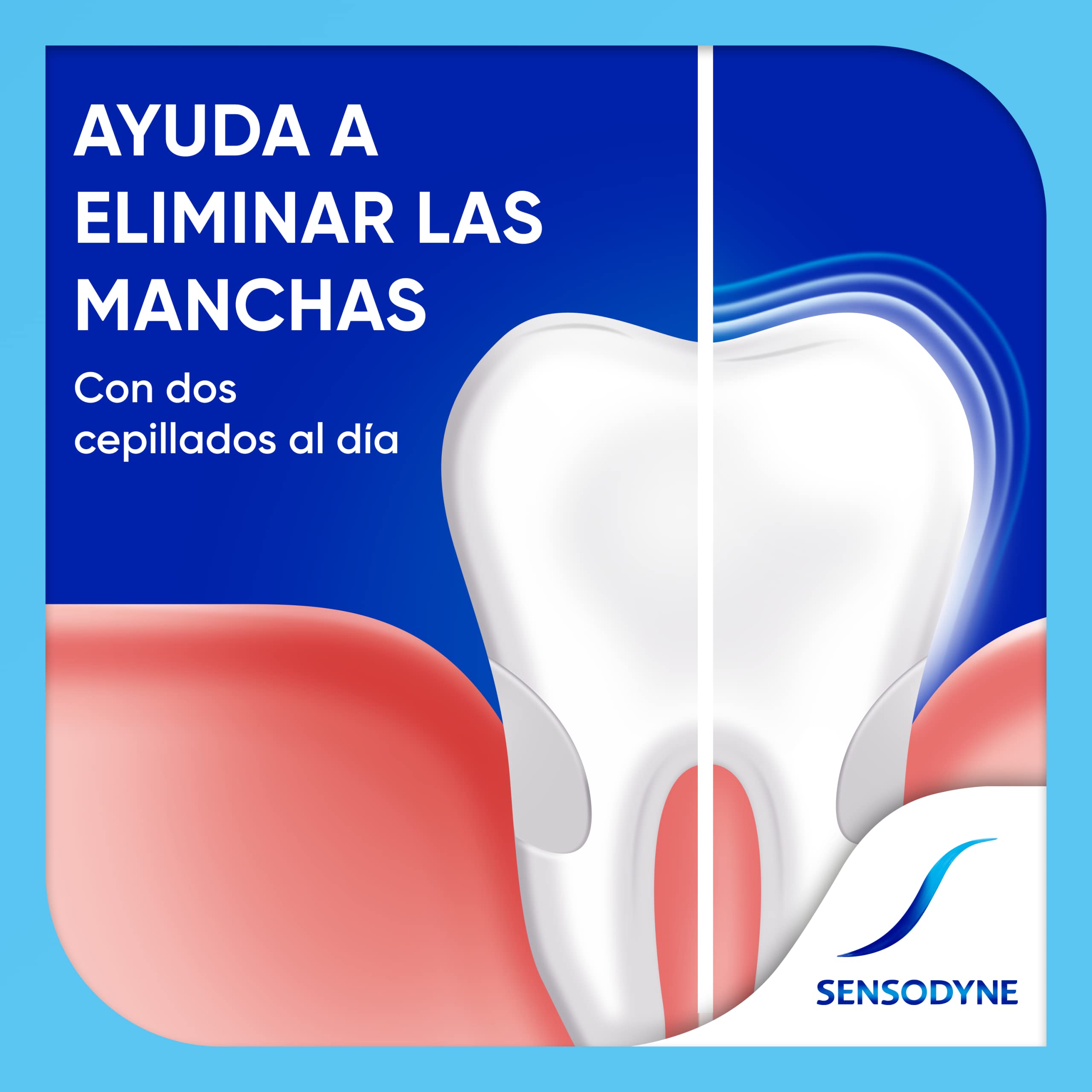 Sensodyne Blanqueante Pasta de Dientes Blanqueante, Alivio Para Dientes Sensibles, Protección Duradera Frente a la Sensibilidad Dental, Pack 4x75 ml