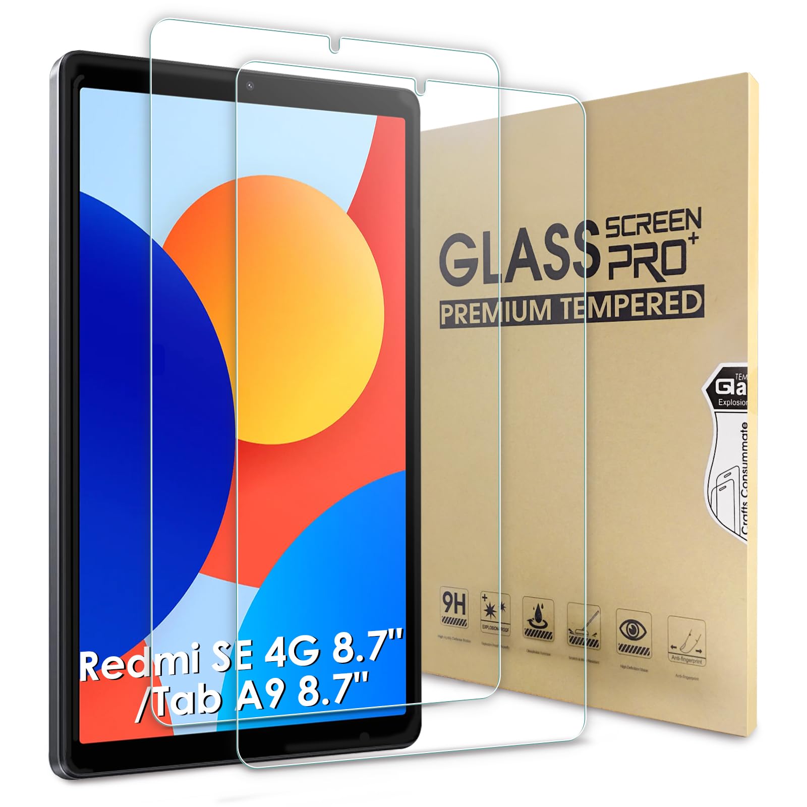 Redmi Pad SE 8.7 グレー　保護ガラス2枚付き Amazon.co.jp: Bighan 【2枚セット】Xiaomi Redmi Pad SE 4G 8.7インチ