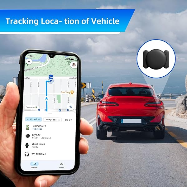 Traceur GPS Voiture, Caché Traceur Voi-ture Magnétique, Compatible avec Android (Google Find My), Traceur GPS sans Abonnement sans SIM, Couverture Globale, Discret pour Voiture, Valise, Clés - 3