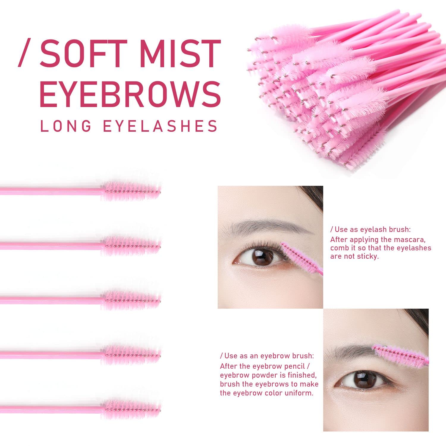 150 pezzi di bastoncini per mascara usa e getta, pennelli per labbra e micro pennelli per applicatori, kit di strumenti di bellezza per il trucco, dettagli per sopracciglia, labbra e trucco