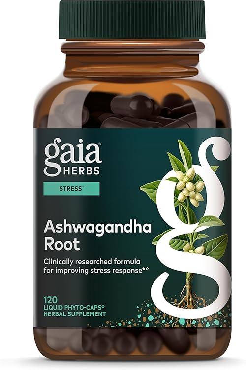 Gaia Herbs Ashwagandha Root, 120 Vegan Liquid Phyto-Caps