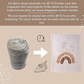 Hakuna Matte CloudSoft Baby Play Mat for Floor 47 x 67 Rainbow Elephant - Coral Velvet Memory Foam Rug for Crawling Cozy Play - Non-Slip, Water-Resistant, Easy-Care Tummy Time Mat, Playmat for Playpen