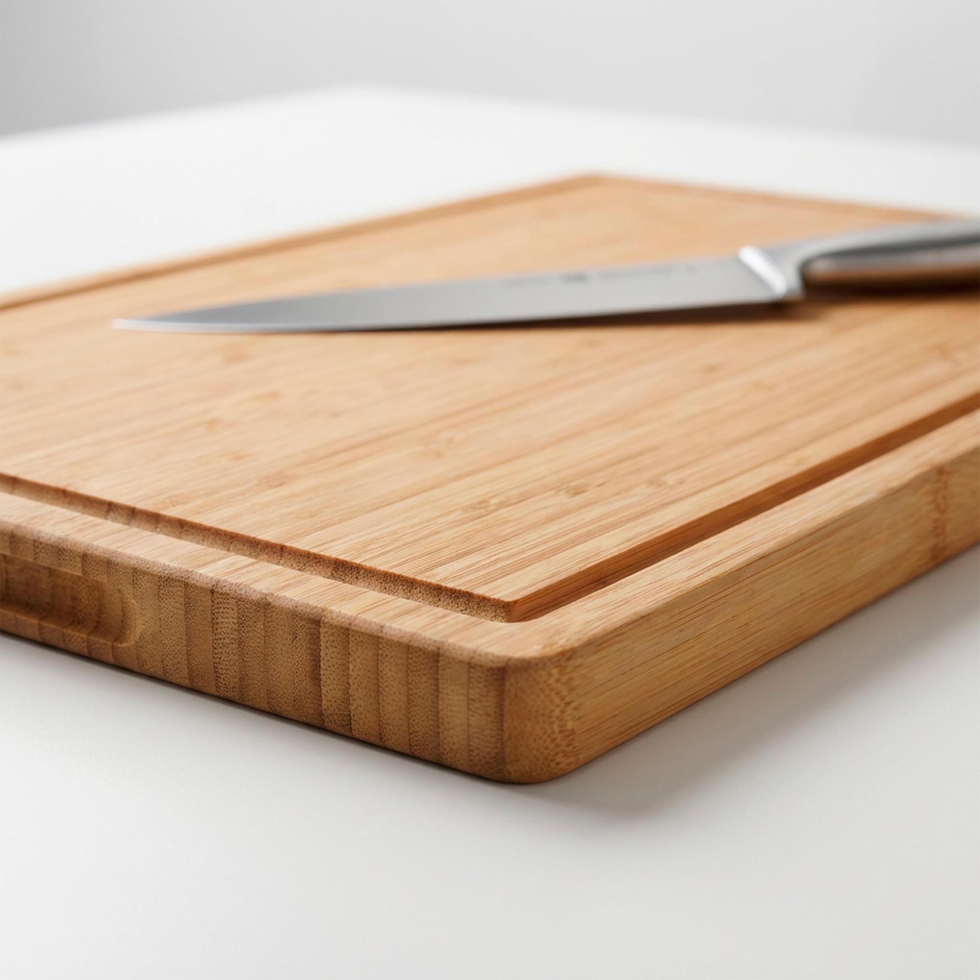 LARHN Tabla de Cortar de Bambú 38 x 25 x 2 cm