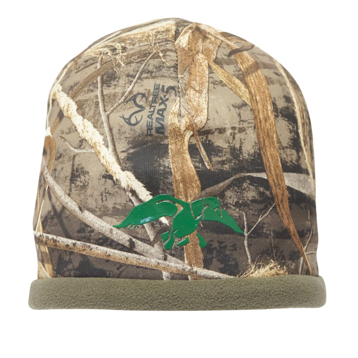 HOT SHOTDuck Commander x Men's Bluebird Day Realtree Max-5 Camo Beanie - Reversible, Fleece Lined, Outdoor Waterfowl Hunting Beanie, One Size
