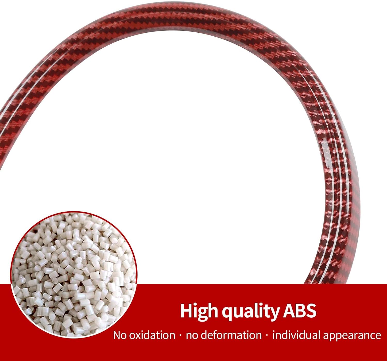 Hoolcar Central Control Dashboard Bezel Cover for 2014-2021 Jeep Grand Cherokee, ABS Interior Accessories, Red Carbon Fiber