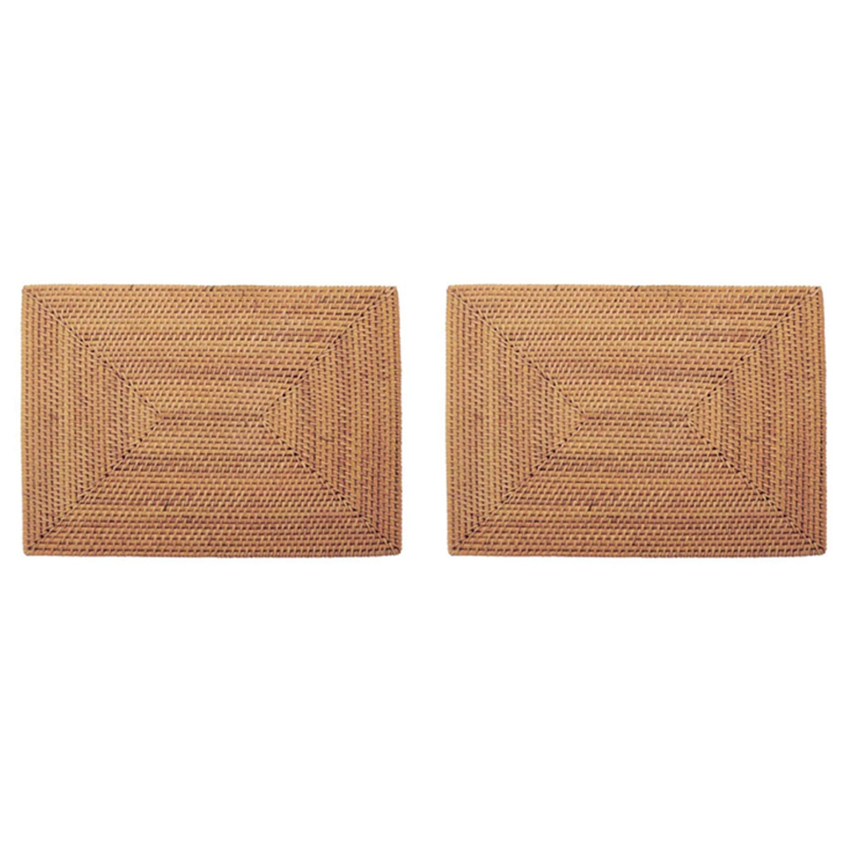 Hndhbfgrt 2X Table Mats Non Slip Rattan Placemats Dining Table Heat Woven Placemats Heat Mats for Dinner Table