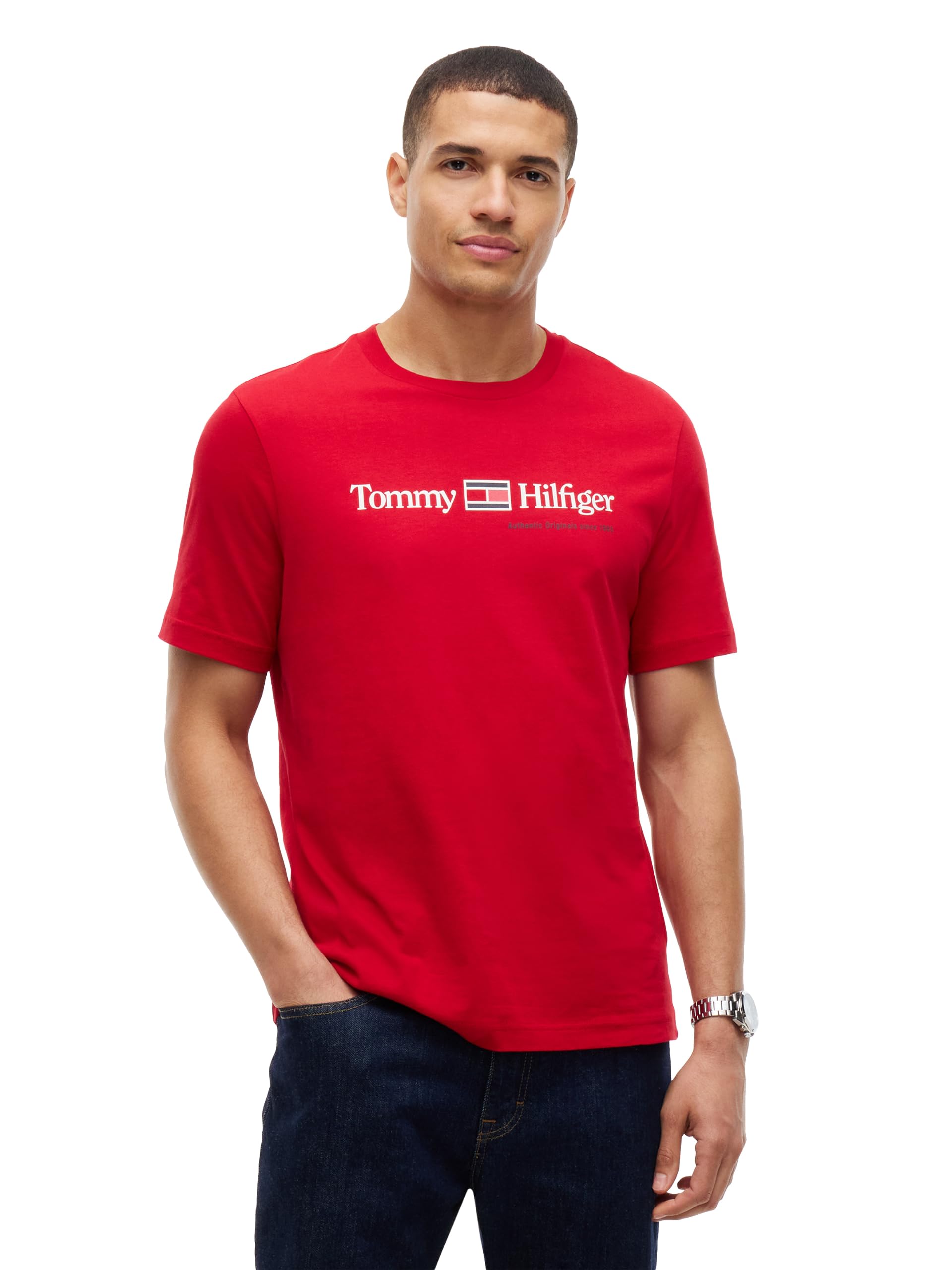 Men's Short Sleeve Cotton Crewneck Logo Graphic T-Shirts