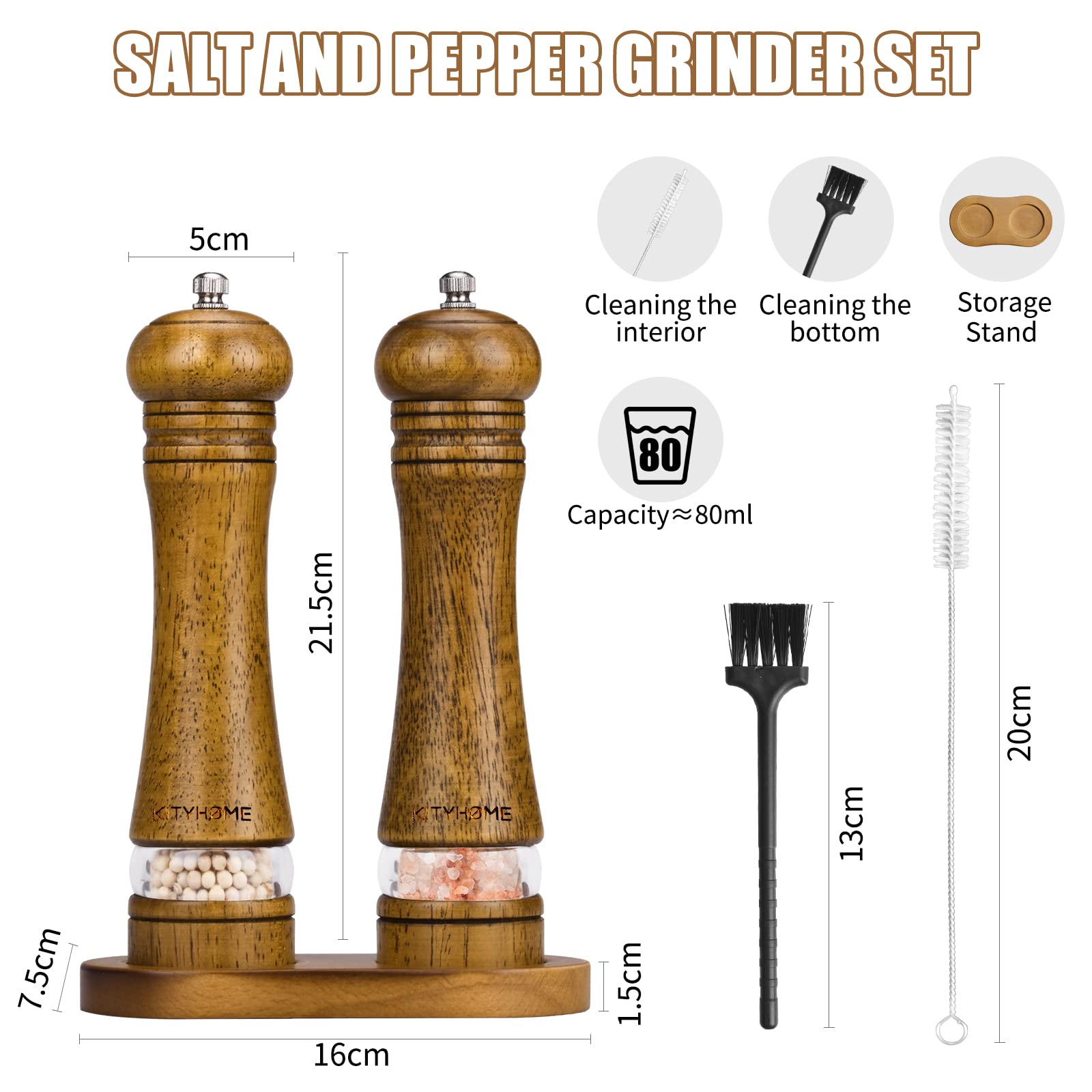 Set macina sale e pepe mignon in Zebu - Zebu Mini salt and pepper mill - Lorenzi