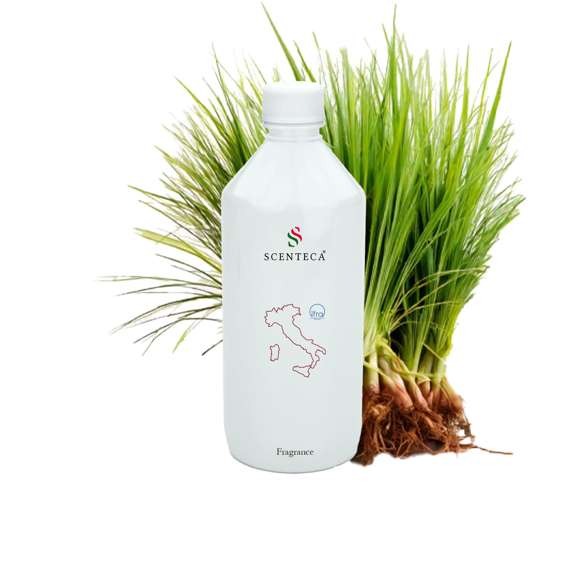 Wkład do dyfuzorów z rozpylaczem Lemongrass, naturalny i świeży zapach do domu i biura, orzeźwiający cytrusowy zapach, 500 ml