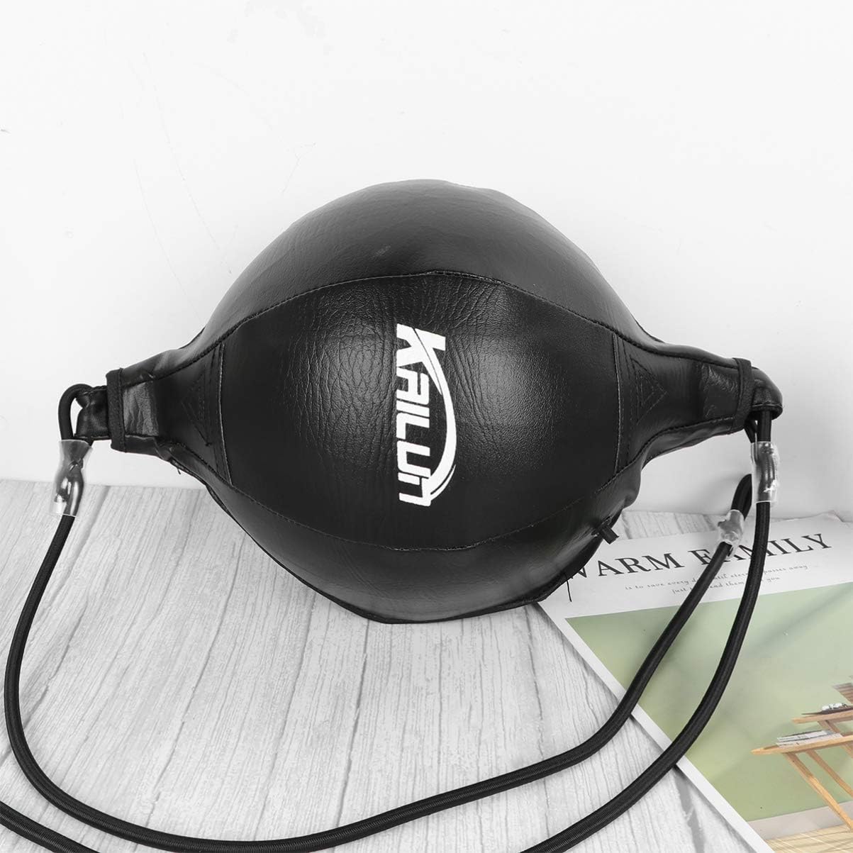 Wakauto Double End Punching Bag PU Leather Dodge Speed Punching Boxing Ball for Gym MMA Boxing Sport and Training Punch Bag Adult Kids (Black Pull Cord Style) : Sports & Outdoors