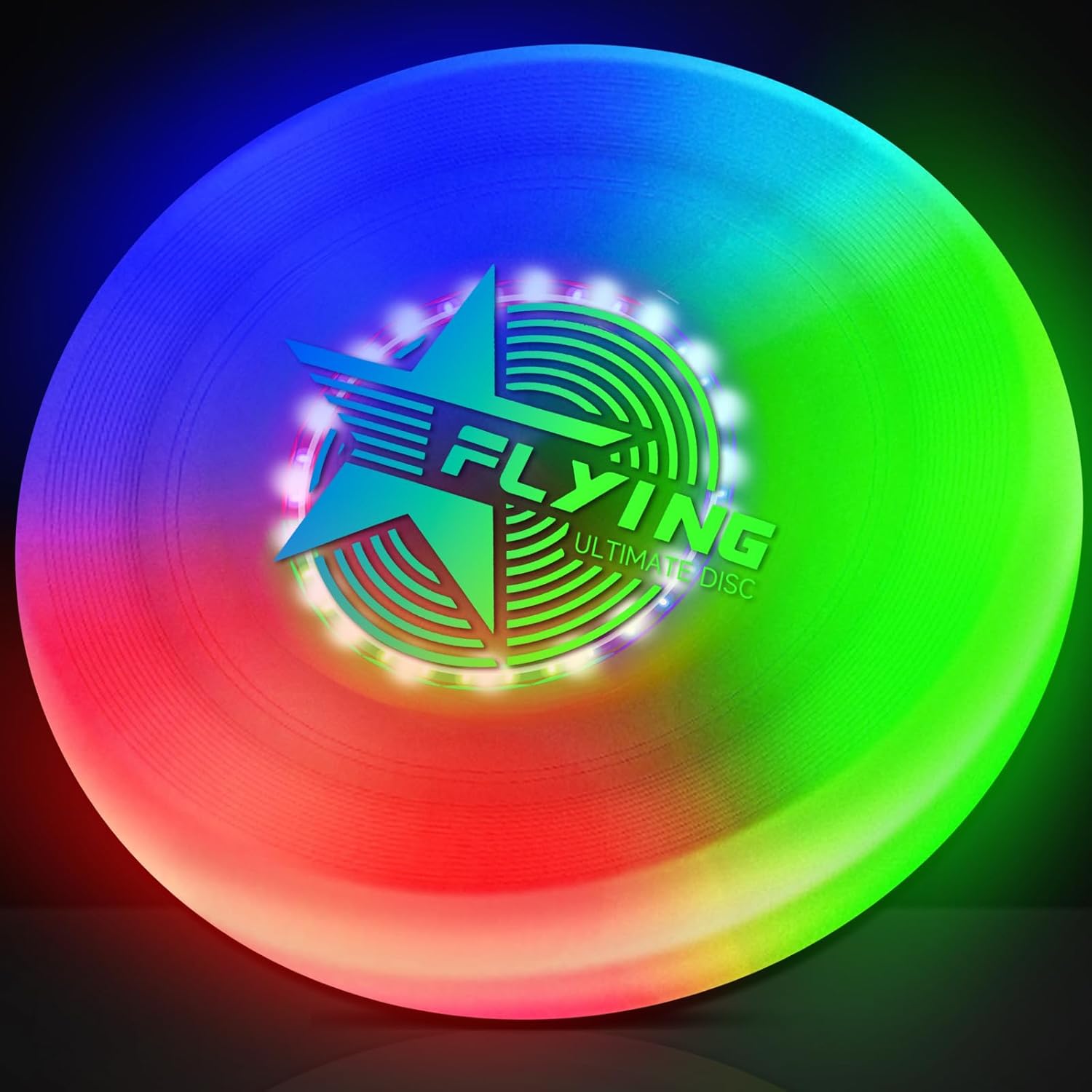 Light Up Flying Disc, Glow in The Dark Disc Color Changing with 14 Lighting Modes, 3 Brightness, Rechargeable & Waterproof, Gifts Toys for Kids Teens Boys Men Adult Outdoor Games for Beach Camping
