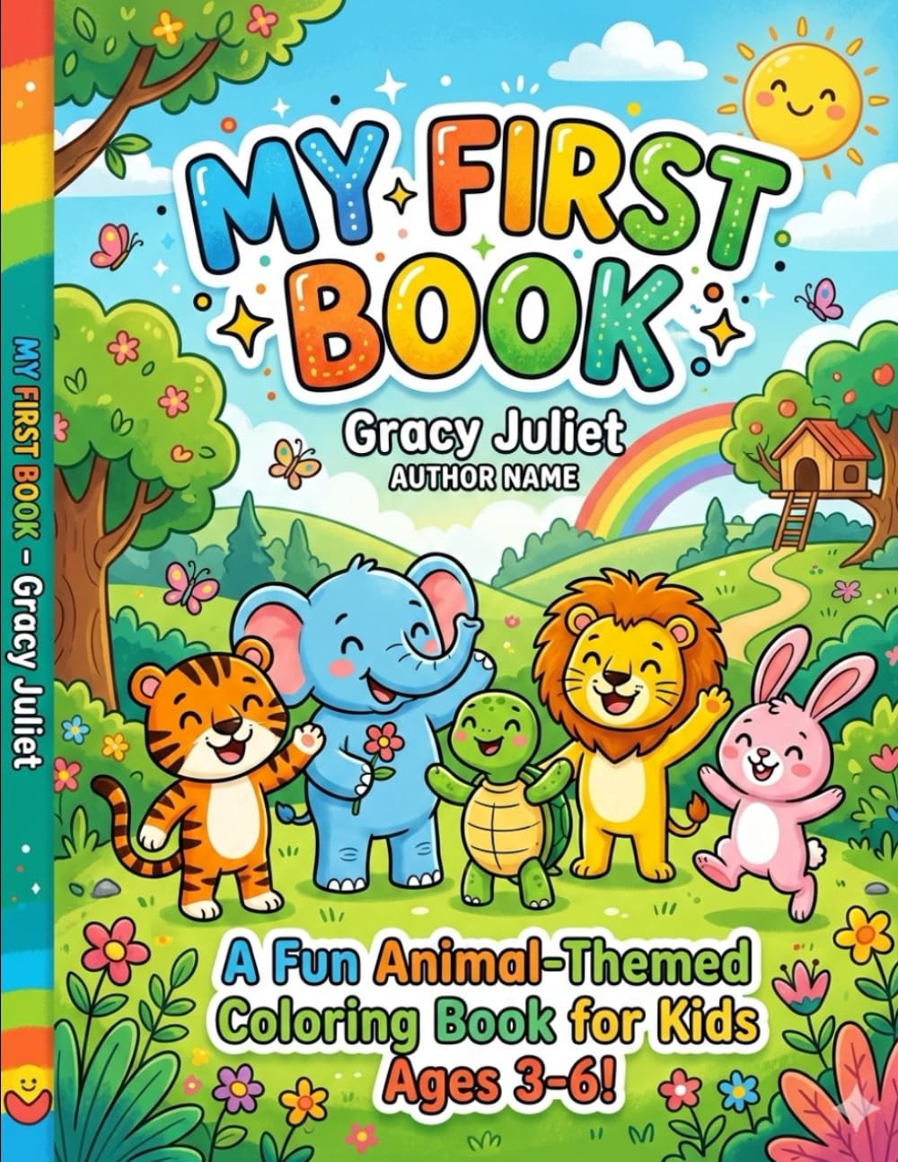 MY FIRST BOOK: Cute and Simple Animal Coloring Pages for Toddlers & Preschoolers | Fun Early Learning Activity Book