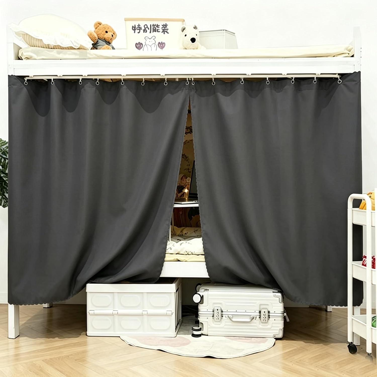 Navhao Thicken Privacy Bunk Bed Curtains Blackout Tent Bed Canopy Dustproof Breathable Bed Tent Curtain Shading Drapes for Bottom