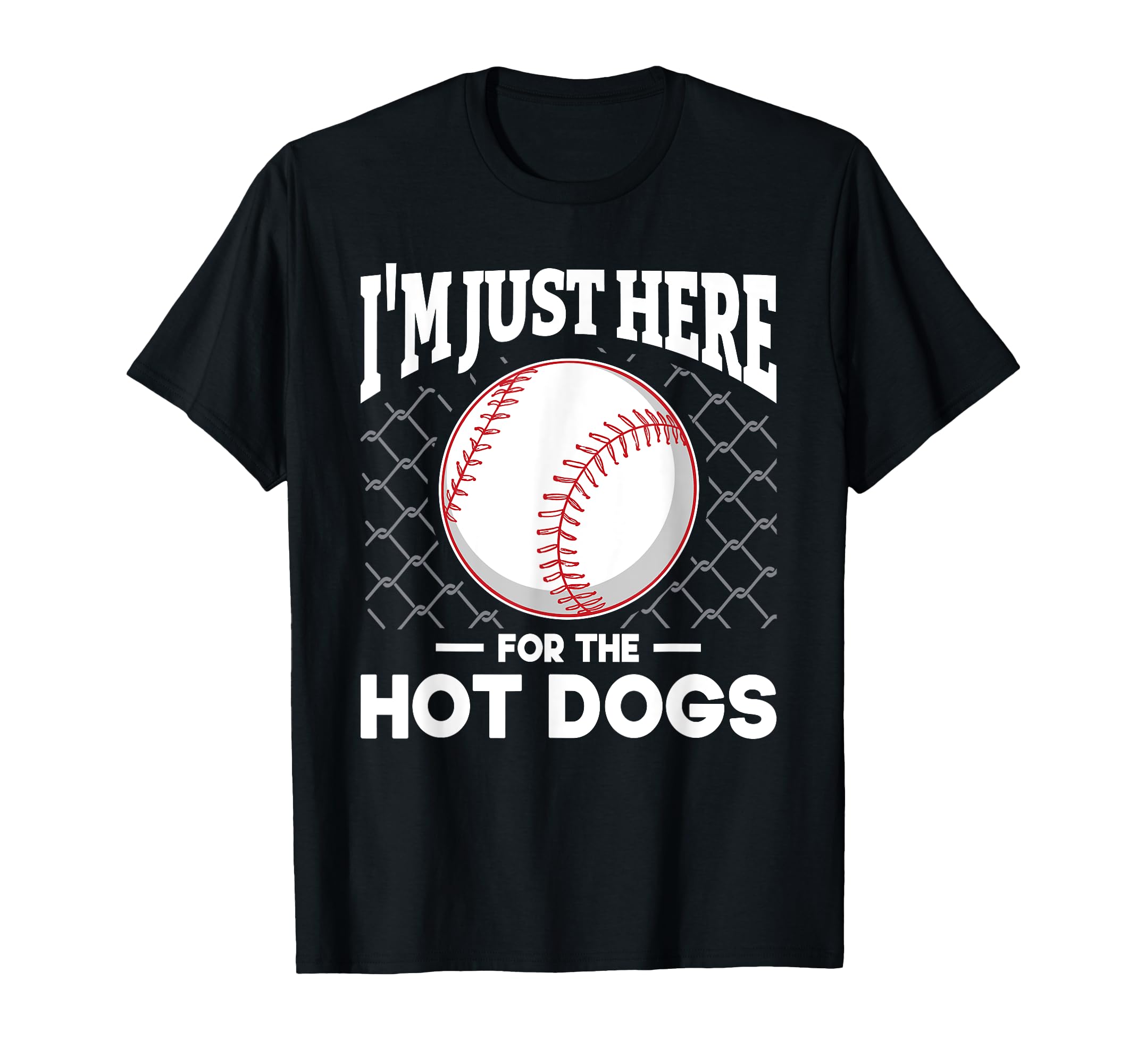 I'm Just Here For The Hot Dogs Summer Baseball Game Hotdog T-Shirt