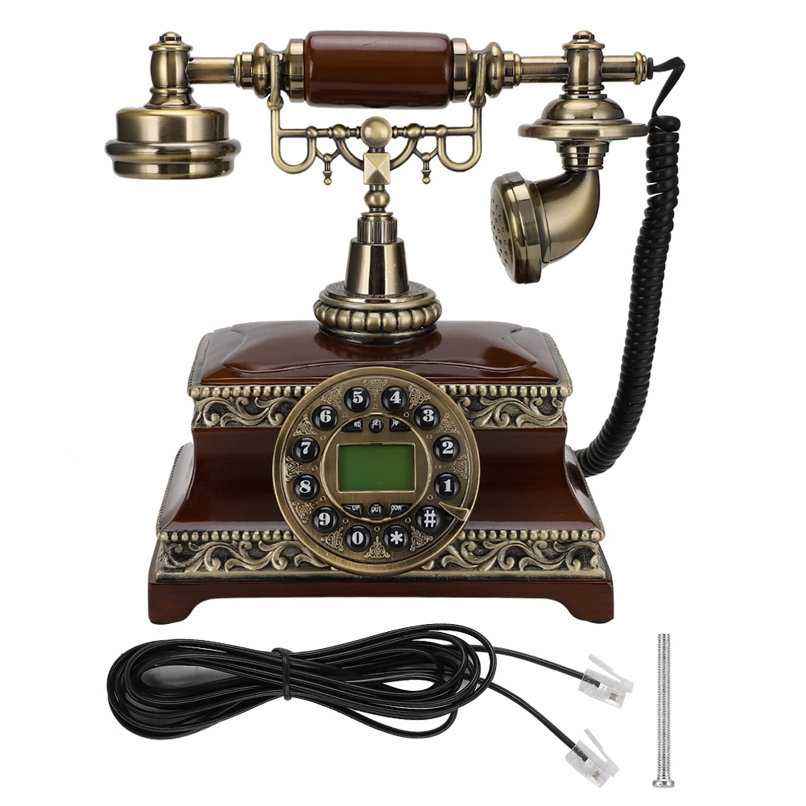 Téléphone pour ligne fixe rétro multifonction MS 613A avec écran rétro-éclairé