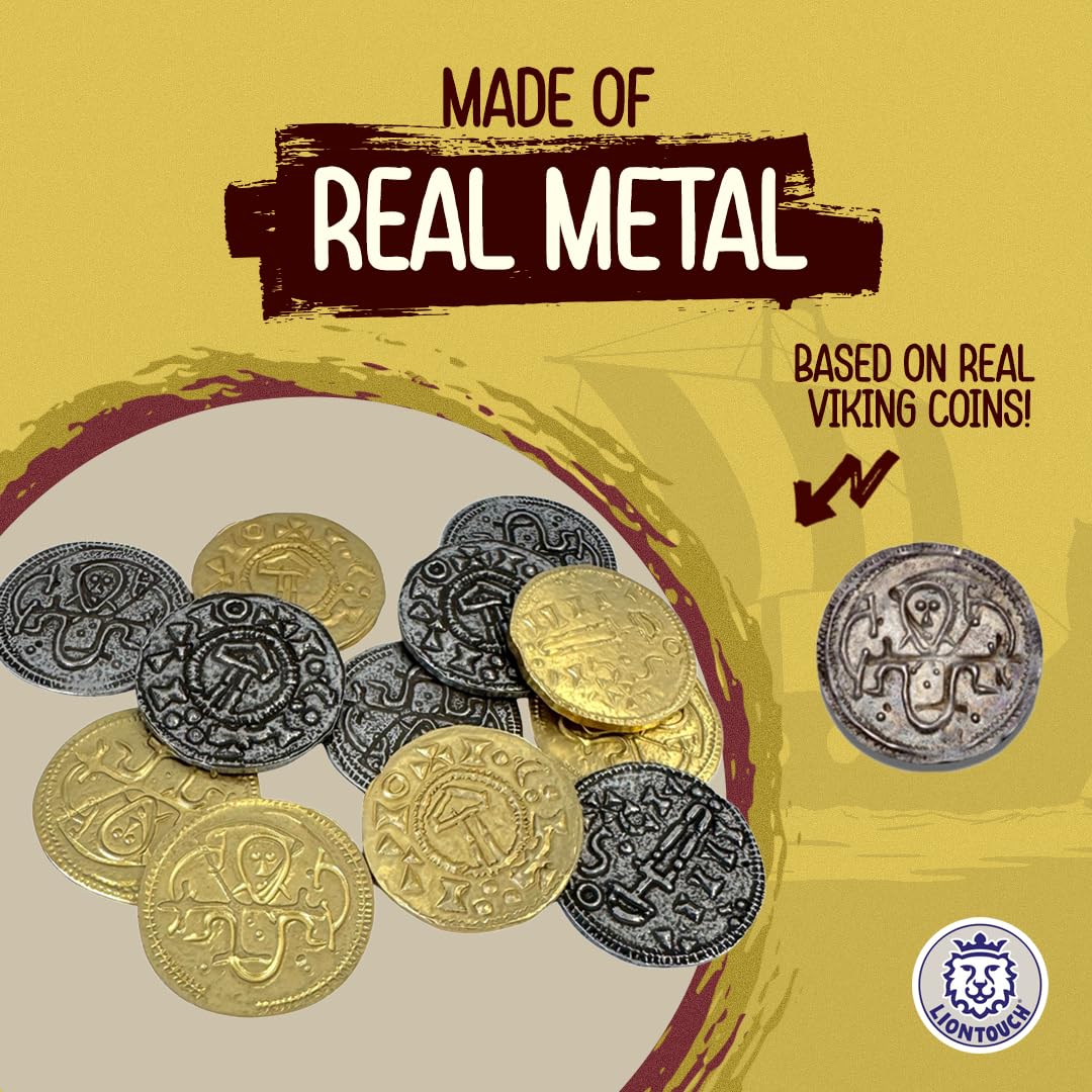 Liontouch - Viking Coin Set - 12 pcs., Gold & Silver, 10 x 7.6 x 5 cm - Image 3