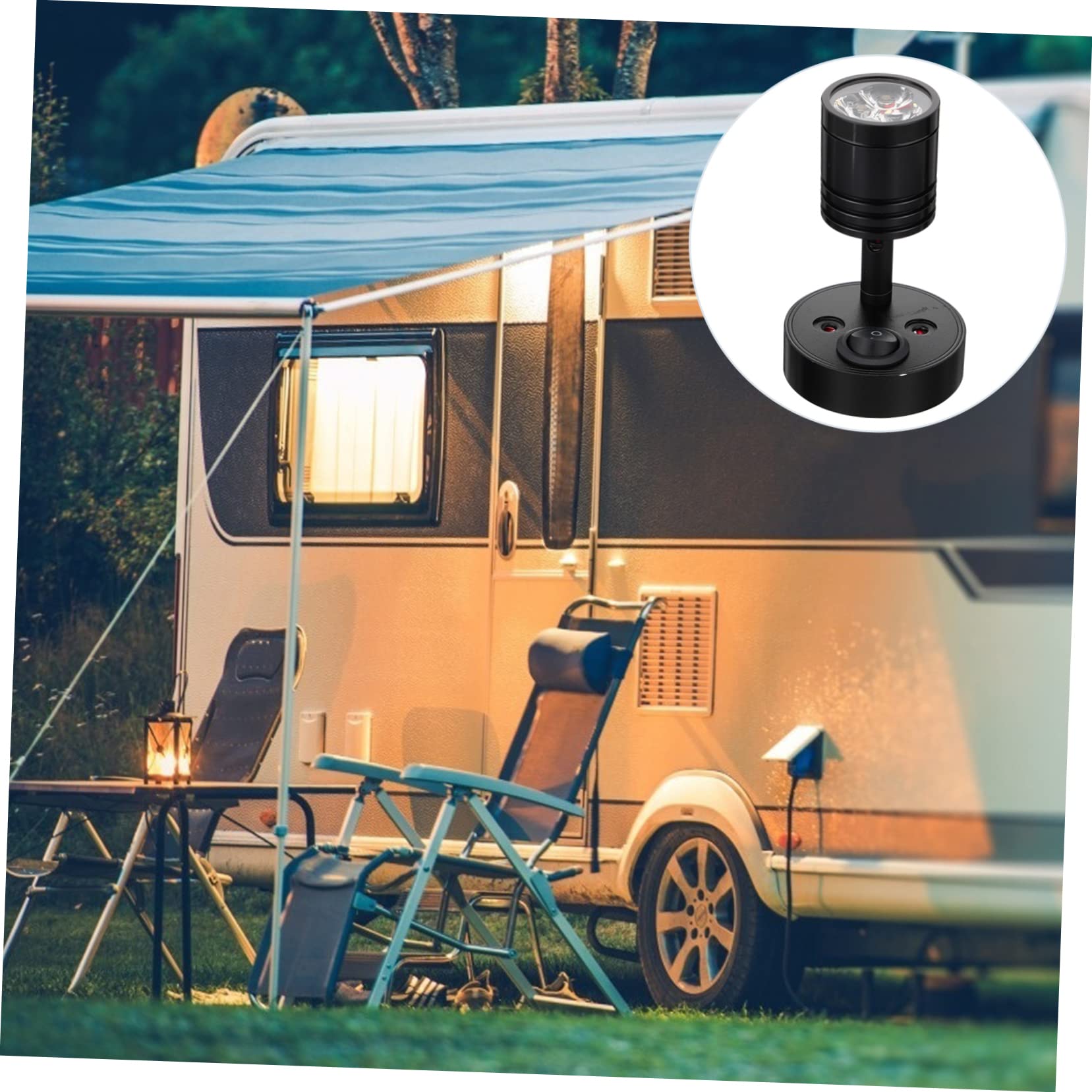 Alipis 3W Rv Reading Light LED Swivel Spotlight for Yacht Low Voltage Ceiling Mount Warm for and Truck Interior Lighting