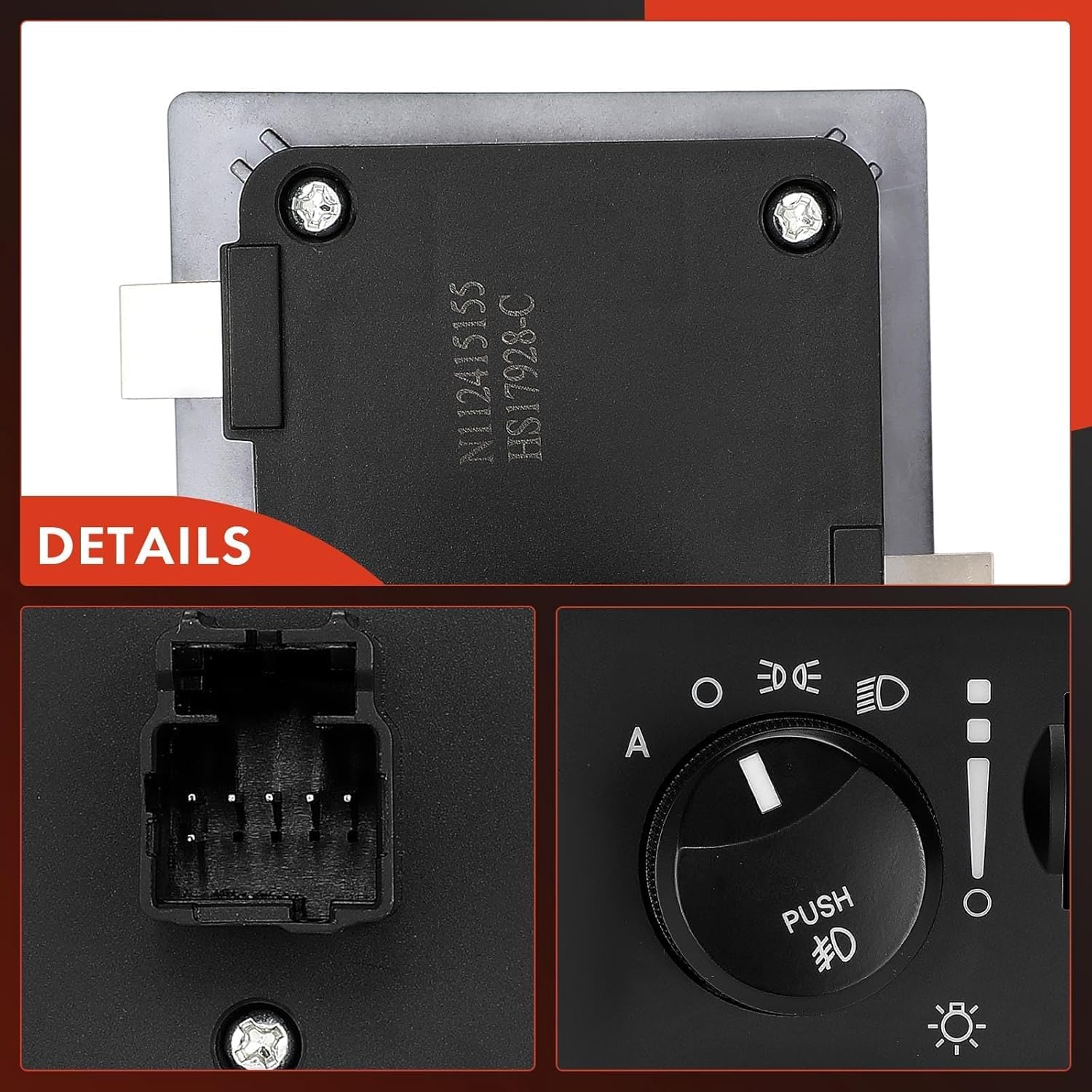 A-Premium Headlight Switch Headlamp Dimmer Switch Fit for Dodge Charger 2006-2012, Challenger 2008-2011, Magnum 2005-2008 & Chrysler 300 2005-2011, Replaces 68019789AE 68019789AC