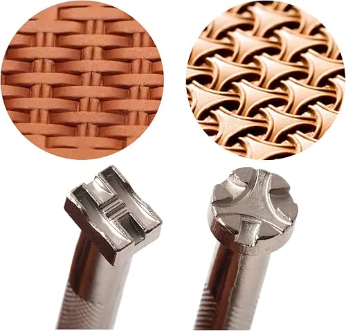 Leather Stamping Tools,2 Pieces Professional Leather Stamps for Craft Working(686+178)