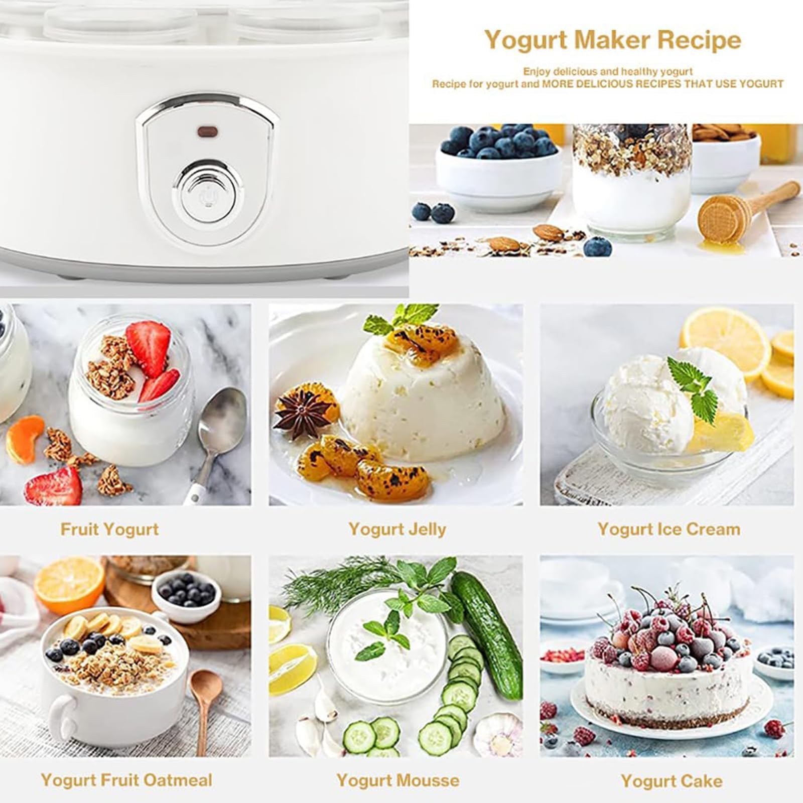 1,5L Pro Yogurt System: Fermentor wielokultura ze stali nierdzewnej z precyzyjnym termostatem + auto ferment-Cool-wolne od greckiego/laktozy/
