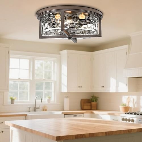 Vista 31 de Lámpara de techo de cocina, lámpara de techo empotrada de 13 pulgadas, moderna lámpara de techo cerca del techo, lámpara de techo empotrada