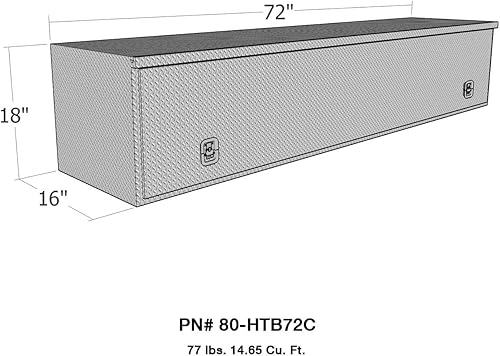 Miniatura 2 de Brute 80-htb72C Pro Series HD de alta capacidad parte superior Sider 16 x 72Caja de herramientas de aluminio pulido con Flip Up Puerta