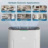 Vista 6 de 2025Upgraded 5000 Sq.Ft 80 Pint Dehumidifier for Basements with Large 6.5L Water Tank,24H Timer,Child Lock,Defrost,Silent,mold,4 Modes Operation