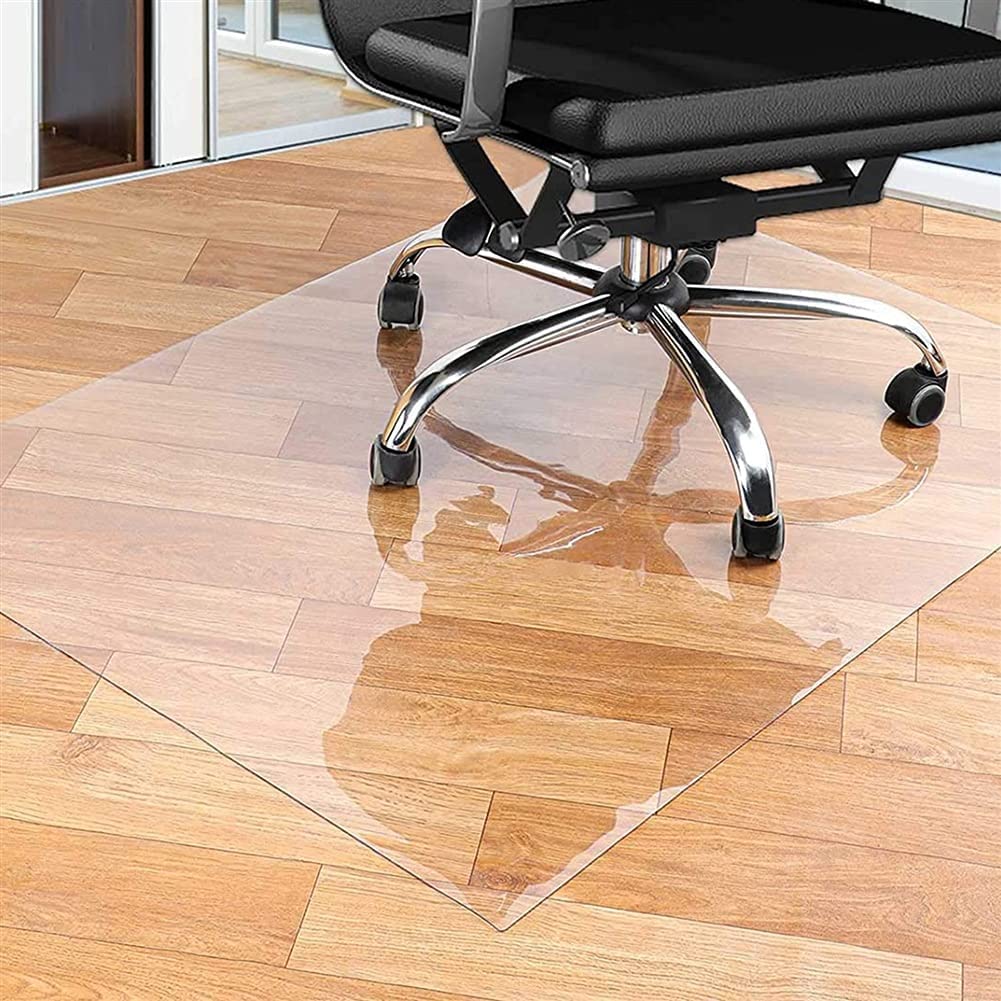 Tapis de protection sol transparent anti-rayures pour fauteuil de bureau et tapis fins 100cm