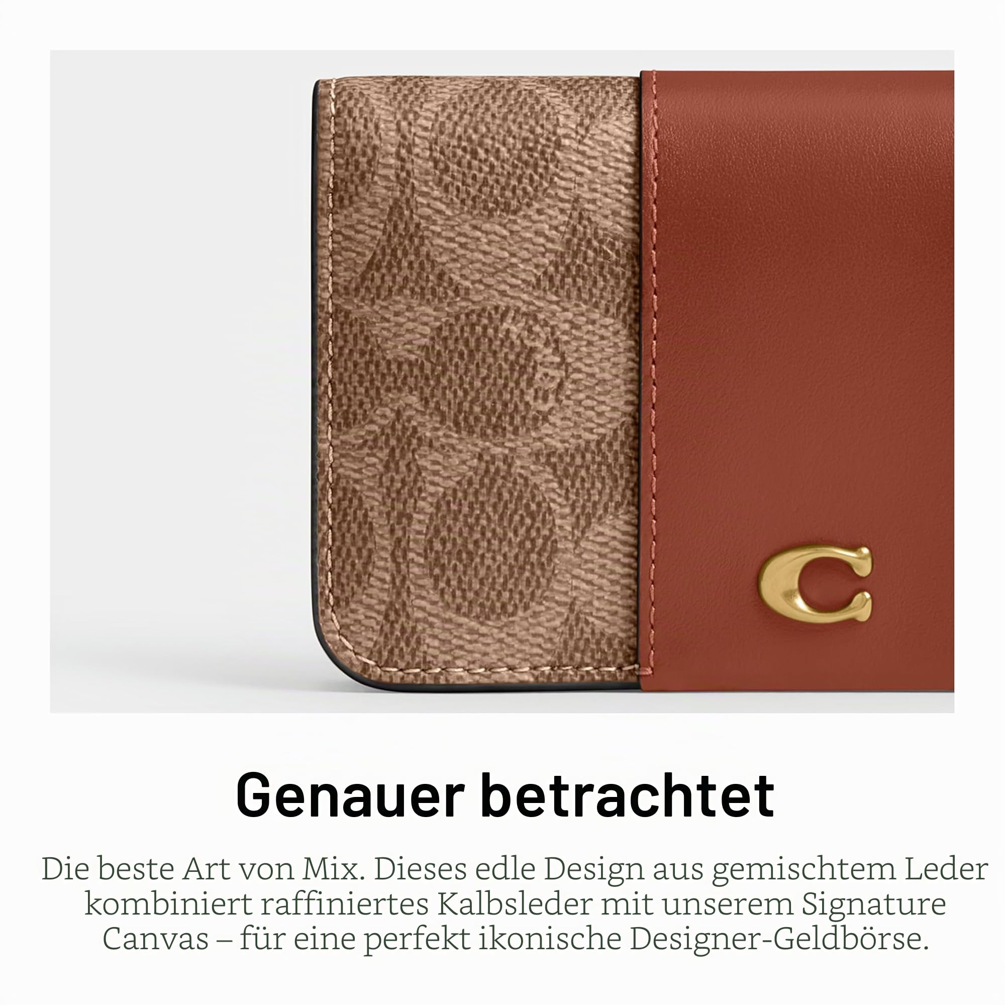 Coach Kartenetui Damen Slim B4/Tan Caramel Slim Card Case, B4/Tan Caramel, Schlankes Kartenetui