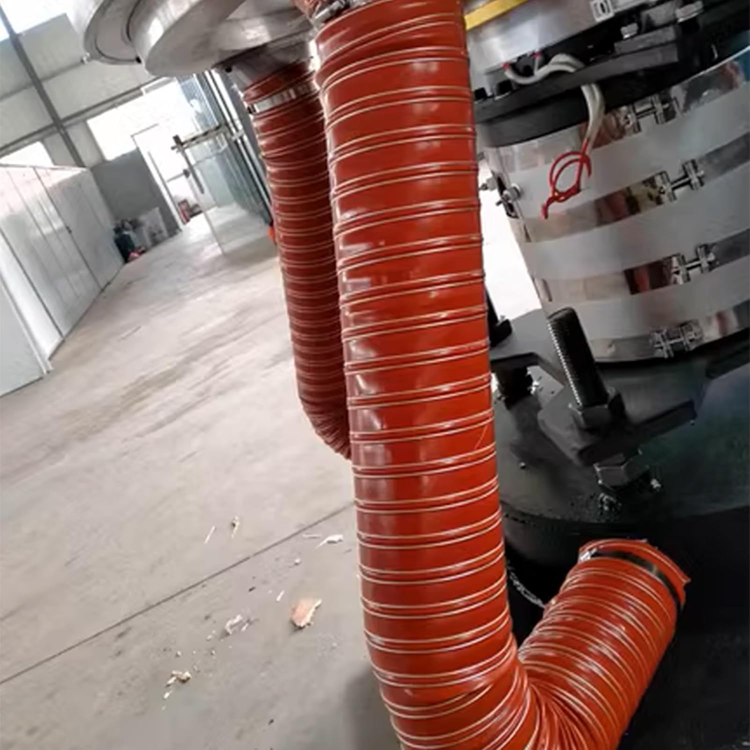 Conducto de Freno de Silicona Flexible, conducto HVAC de 2 Metros de Largo, conducto de ventilación de soplador de Aire Acondicionado portátil, diámetro de 12 Pulgadas, Resistente a Altas te