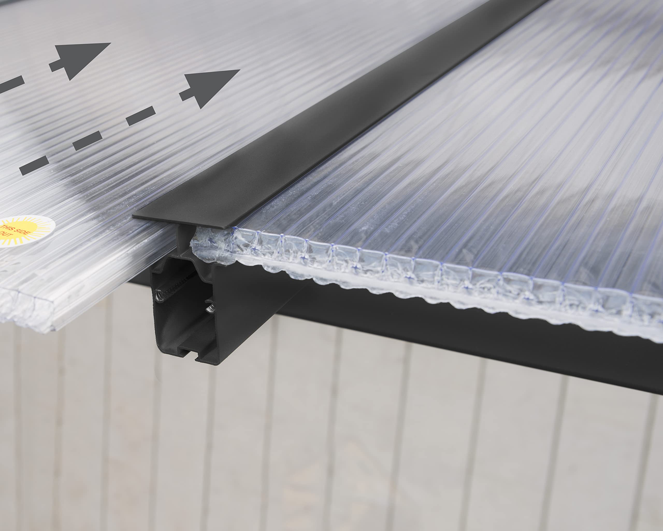 Canopia by Palram Pergola Olympia 12.8 m² en Aluminium Et Polycarbonate, Moderne & Élégante, pour Couvrir Une Terrasse Toute L’année (Gris)