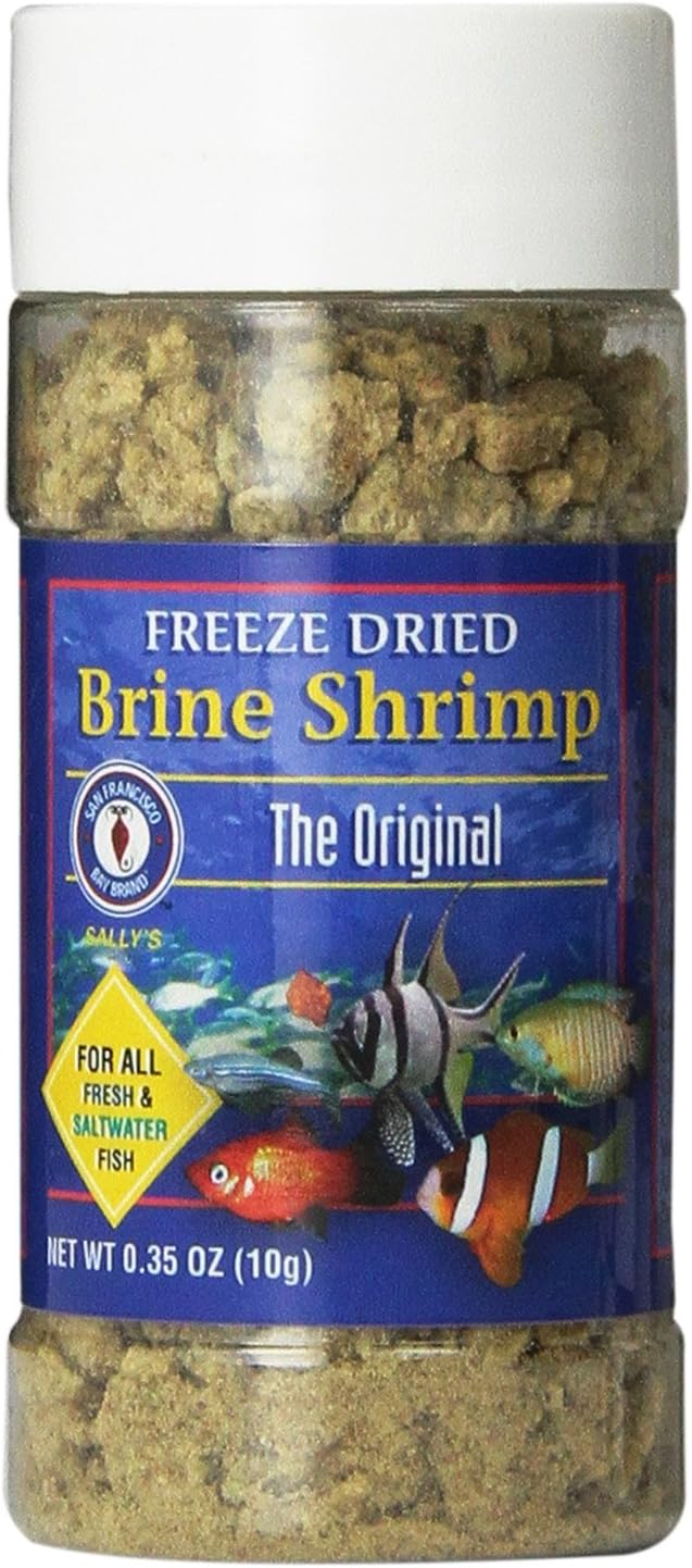San Francisco Bay Brand ASF71104 Freeze Dried Brine Shrimp for Fresh and Saltwater Fish, 10gm