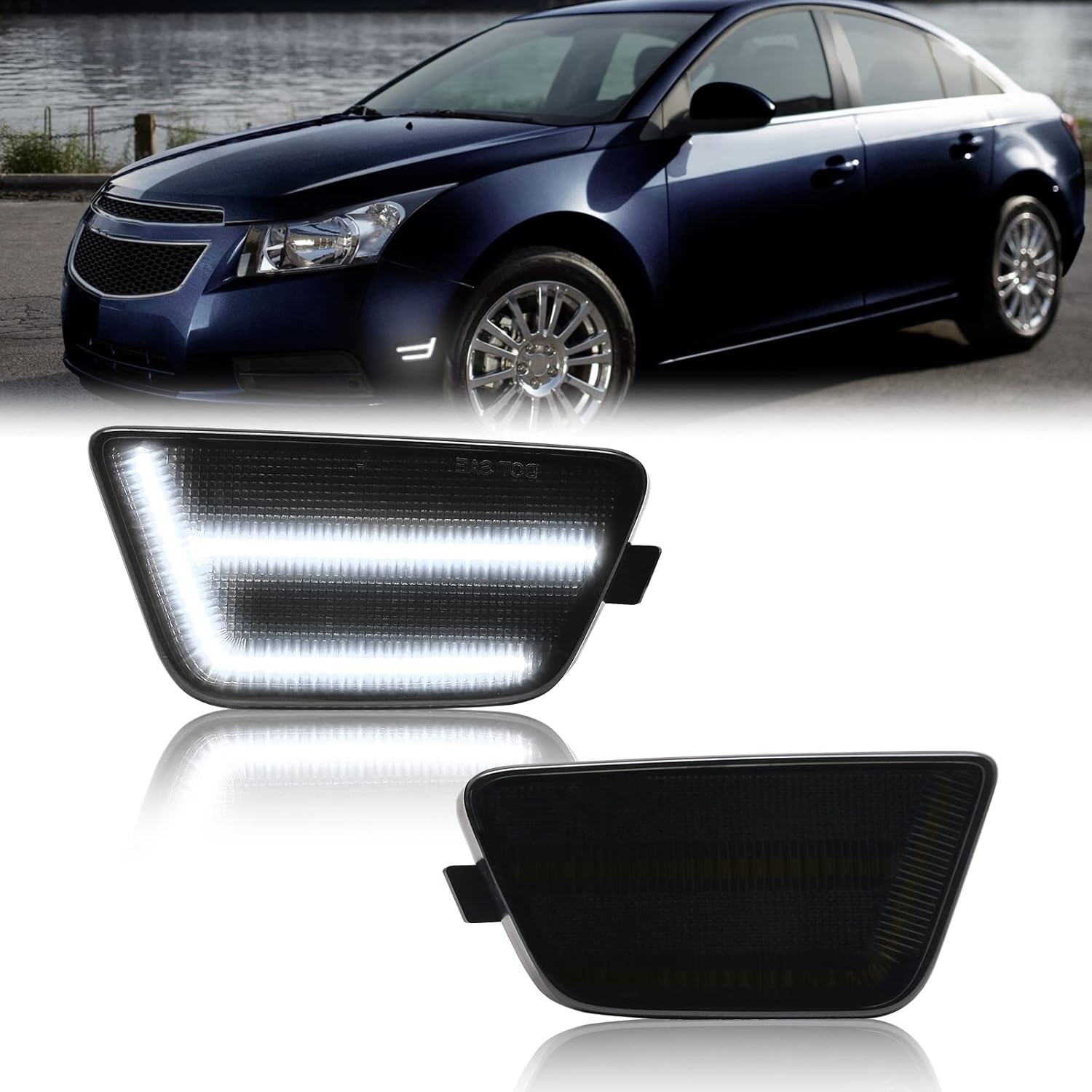 R&F Auto Smoked Lens LED Bumper Marker Light Replacement