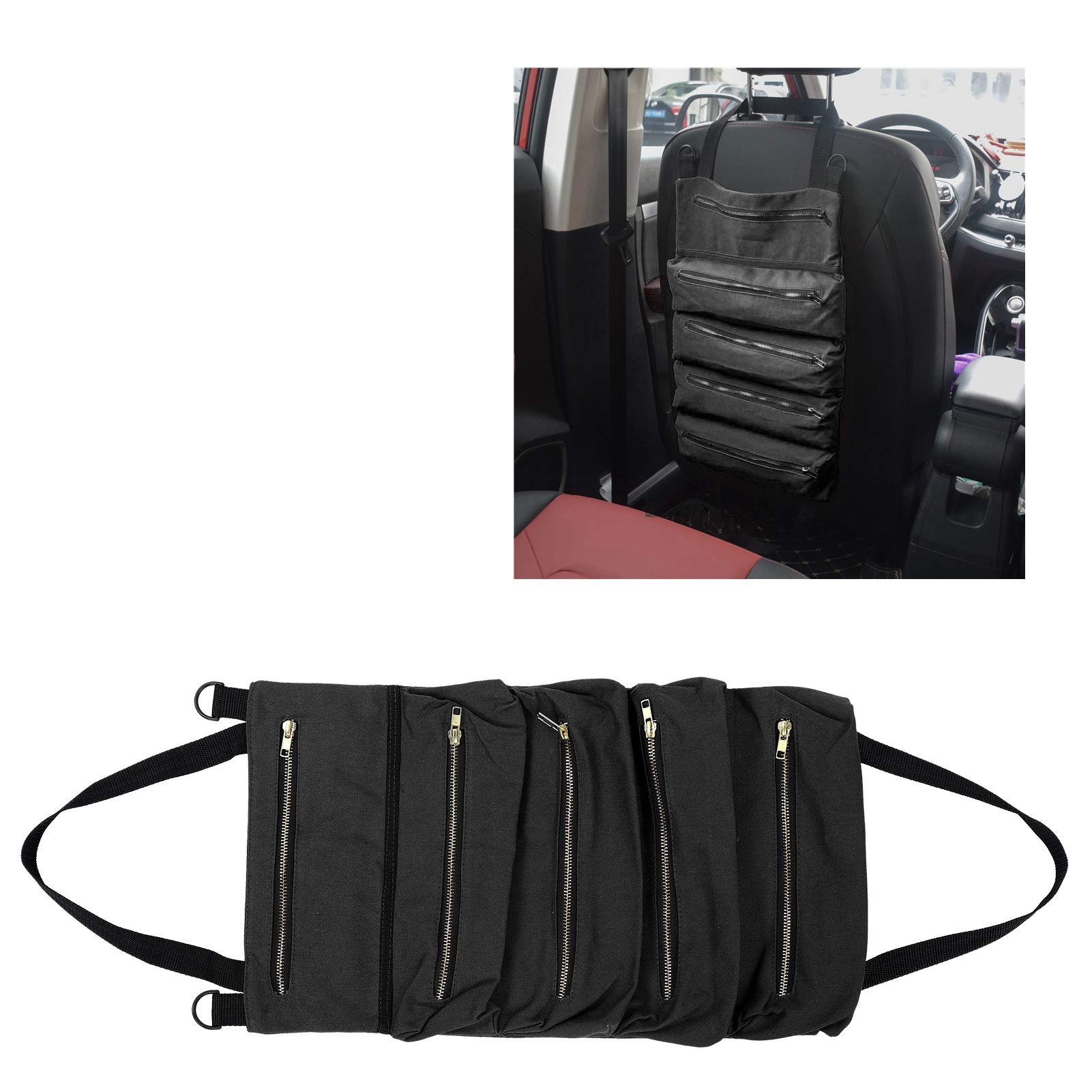 Tools Bag, Strong Tools Organizer Bag, Large Capacity for Gardeners Electricians Auto Mechanics Carpenters(Black 818001)