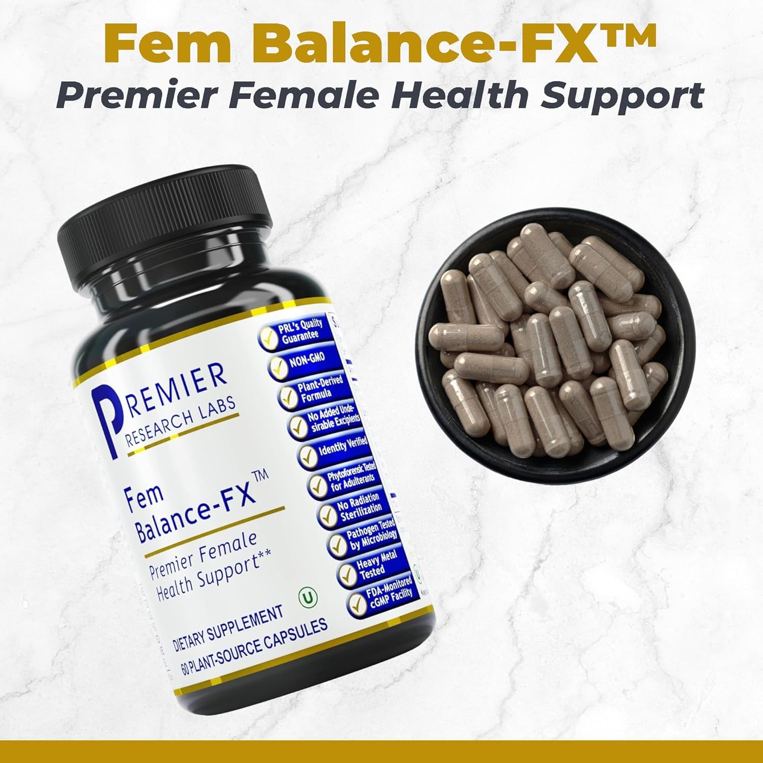 Premier Research Labs Fem Balance FX - 60 Vegetarian Capsules — Amazon image 2