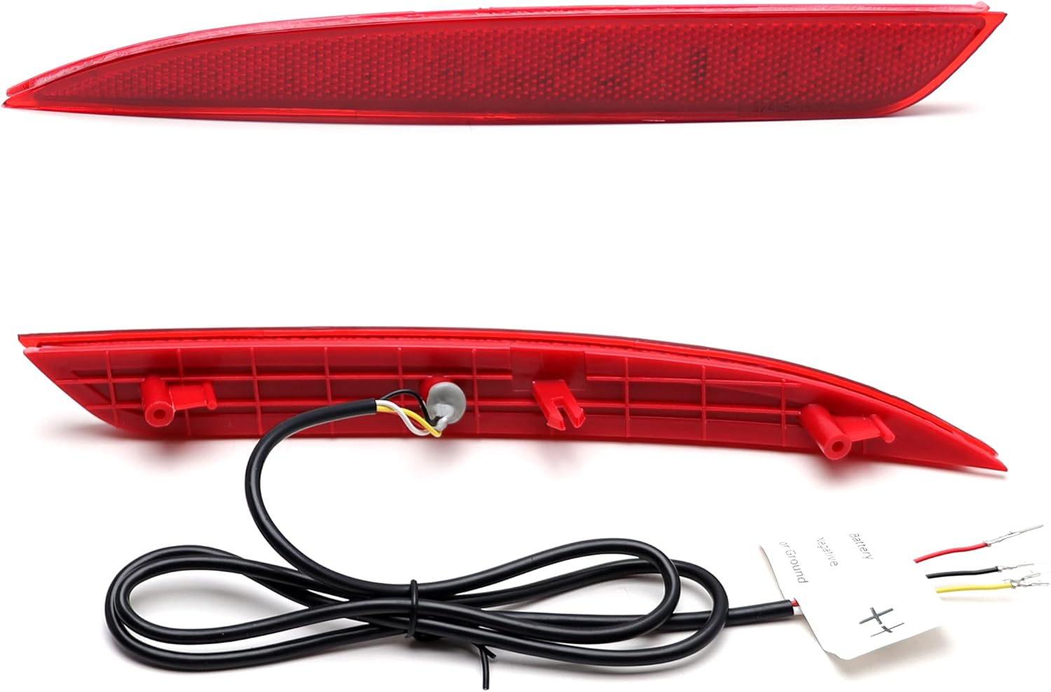 iJDMTOY OE-Spec Red Lens Full LED Rear Bumper Reflector Lights Compatible With Kia 2016-2018 K5 Optima, Function as Tail, Brake, Rear Fog Lamps & Sequential Blink Turn Signal