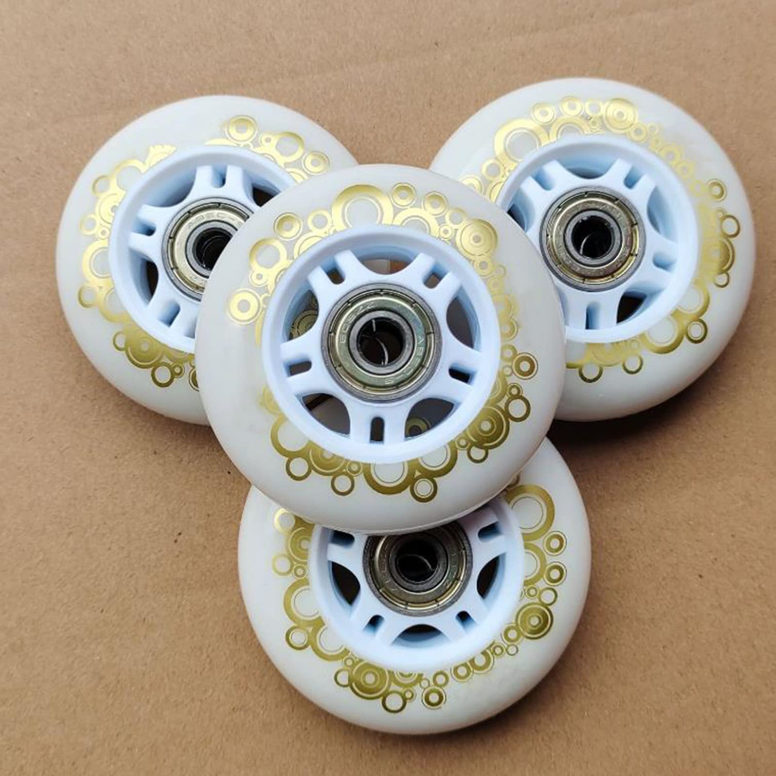 Kółka do jazdy na rolkach, 85 A, koła zapasowe z łożyskami, zestaw 8 sztuk, 64 mm/68 mm/70 mm/72 mm/76 mm/80 mm